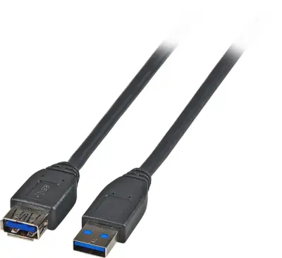 EFB-Elektronik USB podaljšek tip A na tip A, 3,0m, USB 3.0, črn, K5237.3