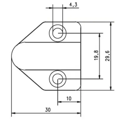 Assa Abloy effeff Kabelübergang za okvir vrat, 18cm, 10318--------00
