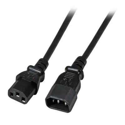 EFB-Elektronik Kaltgeräteverlängerung, črno, 2m, IEC C14, IEC C13, EK503.2