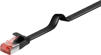 Wentronic Flachkabel U/FTP Cat6, črno, 2m, 94233