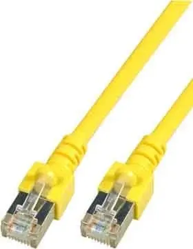 EFB-Elektronik Patchkabel Cat.5e 2xRJ45 s SF/UTP EC5000, 0,5m, rumena, SF/UTP
