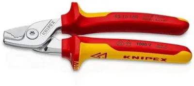Knipex-Werk VDE Kabelschere bis D15mm/50qmm 95 16 160: Knipex-Werk VDE klešče za rezanje kablov do D15mm/50qmm 95 16 160.
