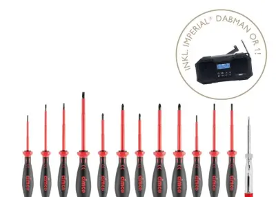 Cimco SchraubendreherSetImperial inkl. Outdoor Radio 116918: Cimco komplet izvijačev Imperial vključno z zunanjim radiem 116918.