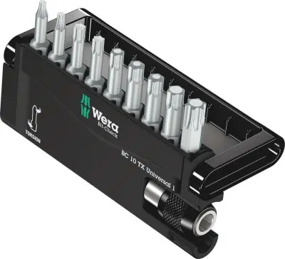 Wera Werk Bit-Check Torsion 6-rund Satz 10-tlg 056164: Wera Werk komplet bitov Bit-Check Torsion 6-rund s 10 kosi 056164.