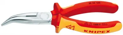 Knipex-Werk Flachrundzange mit Schneide, 160mm 25 26 160: Knipex-Werk raveno okrogle klešče s rezilom, 160mm 25 26 160.