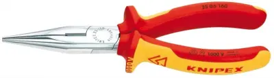 Knipex-Werk Flachrundzange mit Schneide, 160mm 25 06 160: Knipex-Werk raveno okrogle klešče s rezilom, 160mm 25 06 160.
