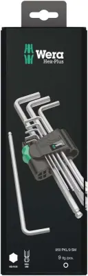 Wera komplet ključev za imbus, 9-delni, Hex-Plus 073391
