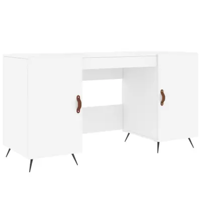 vidaXL Pisalna miza bela 140x50x75 cm inženirski les