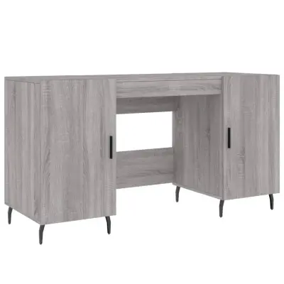 vidaXL Pisalna miza siva sonoma 140x50x75 cm inženirski les