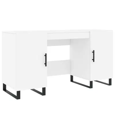 vidaXL Pisalna miza bela 140x50x75 cm inženirski les
