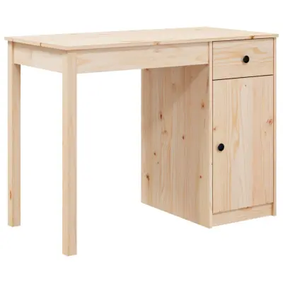 vidaXL Pisalna miza 100x50x75 cm trdna borovina