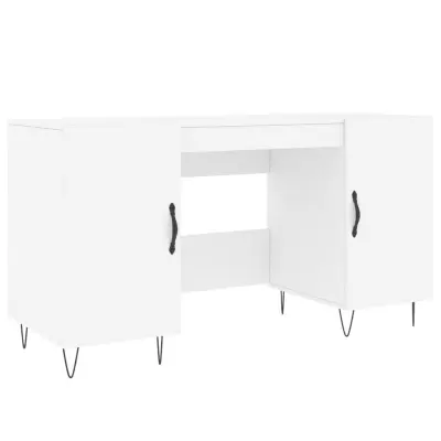vidaXL Pisalna miza bela 140x50x75 cm inženirski les