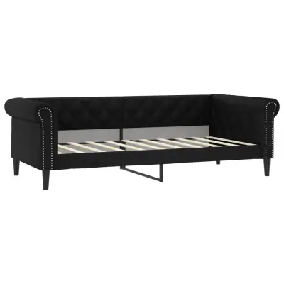 vidaXL Dnevna postelja črna 90x190 cm umetno usnje