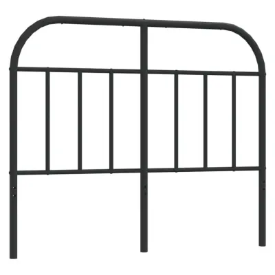 vidaXL Kovinsko posteljno vzglavje črno 120 cm