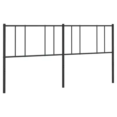 vidaXL Kovinsko posteljno vzglavje črno 200 cm
