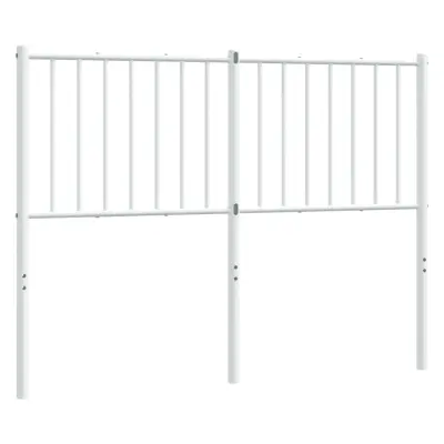 vidaXL Kovinsko vzglavje belo 120 cm