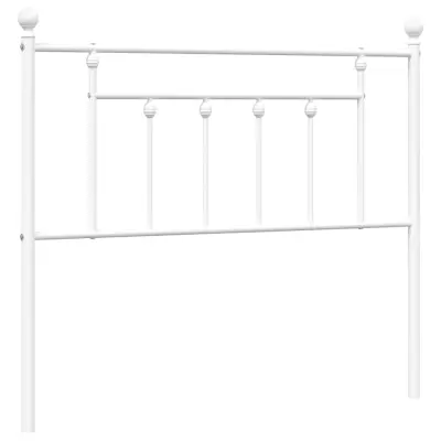 vidaXL Kovinsko vzglavje belo 107 cm