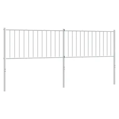 vidaXL Kovinsko vzglavje belo 193 cm