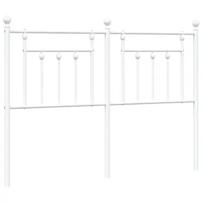 vidaXL Kovinsko vzglavje belo 150 cm