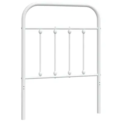 vidaXL Kovinsko vzglavje belo 75 cm