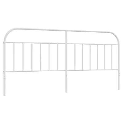 vidaXL Kovinsko vzglavje belo 200 cm
