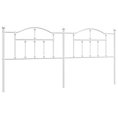 vidaXL Kovinsko vzglavje belo 200 cm