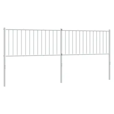 vidaXL Kovinsko vzglavje belo 200 cm