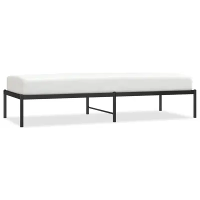 vidaXL Kovinski posteljni okvir črn 75x190 cm