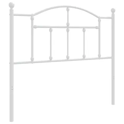 vidaXL Kovinsko vzglavje belo 100 cm
