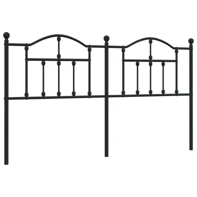 vidaXL Kovinsko posteljno vzglavje črno 160 cm