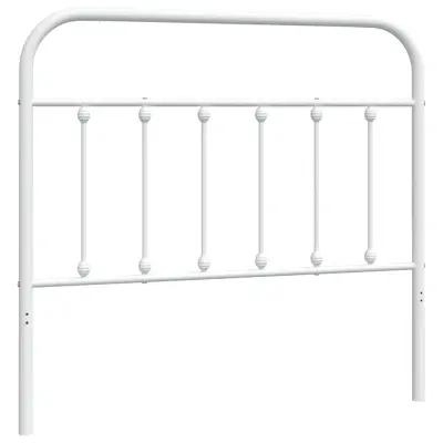 vidaXL Kovinsko vzglavje belo 107 cm