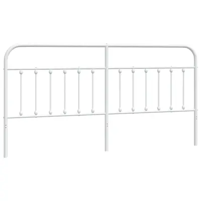 vidaXL Kovinsko vzglavje belo 200 cm