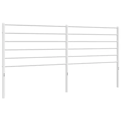 vidaXL Kovinsko vzglavje belo 200 cm