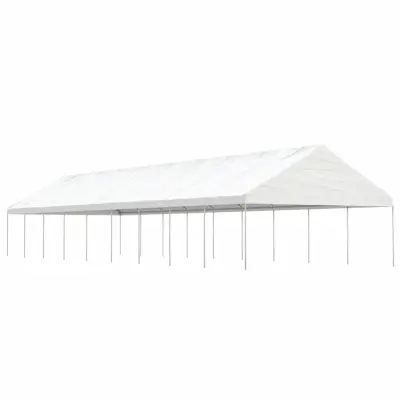 vidaXL Paviljon s streho bel 20,07x5,88x3,75 m polietilen