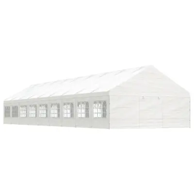 vidaXL Paviljon s streho bel 20,07x5,88x3,75 m polietilen