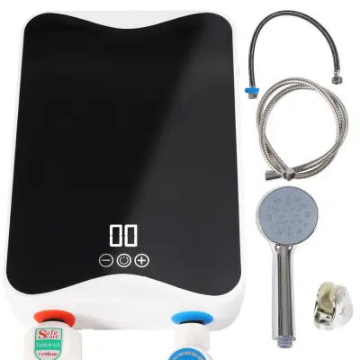 Stenski pretočni električni grelnik vode 5500W z LCD + tuš ročka touch