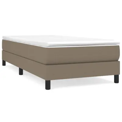 vidaXL Box spring postelja z vzmetnico taupe 90x190 cm blago