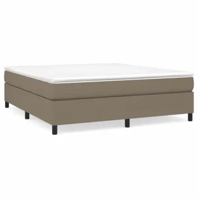 vidaXL Box spring postelja z vzmetnico taupe 160x200 cm blago