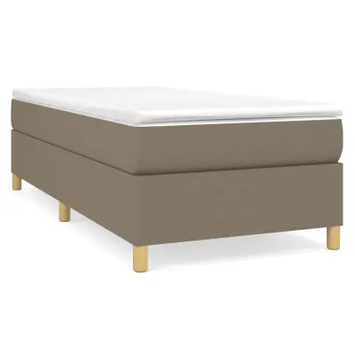 vidaXL Box spring postelja z vzmetnico taupe 90x190 cm blago