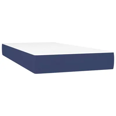 vidaXL Vzmetnica z žepkasto vzmetjo modra 80x200x20 cm blago