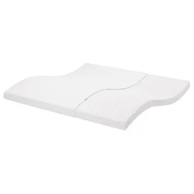 vidaXL Vzmetnica iz pene bela 200x200 cm 7-conska trdota 20 ILD