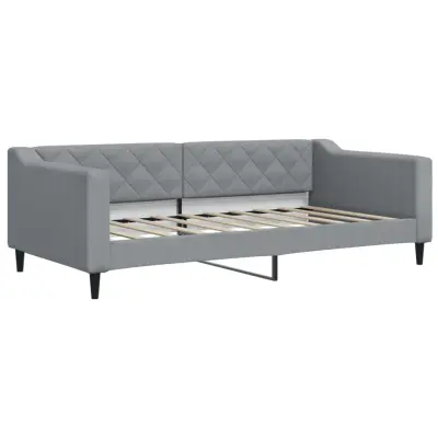 vidaXL Raztegljiva postelja svetlo siva 90x190 cm blago