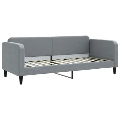 vidaXL Raztegljiva postelja svetlo siva 80x200 cm blago