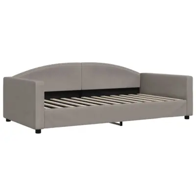vidaXL Raztegljiva postelja taupe 100x200 cm blago