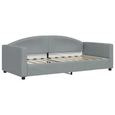vidaXL Raztegljiva postelja svetlo siva 90x190 cm blago