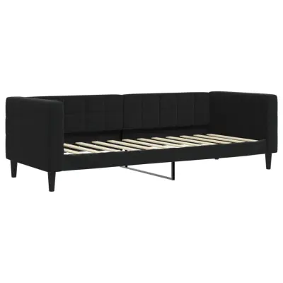 vidaXL Raztegljiva postelja črna 80x200 cm žamet