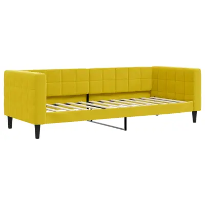 vidaXL Raztegljiva postelja rumena 80x200 cm žamet