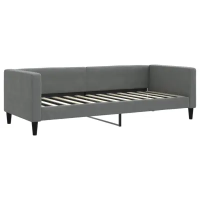 vidaXL Raztegljiva postelja temno siva 80x200 cm blago