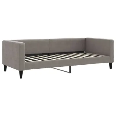 vidaXL Raztegljiva postelja taupe 90x200 cm blago