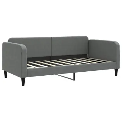 vidaXL Raztegljiva postelja temno siva 90x190 cm blago